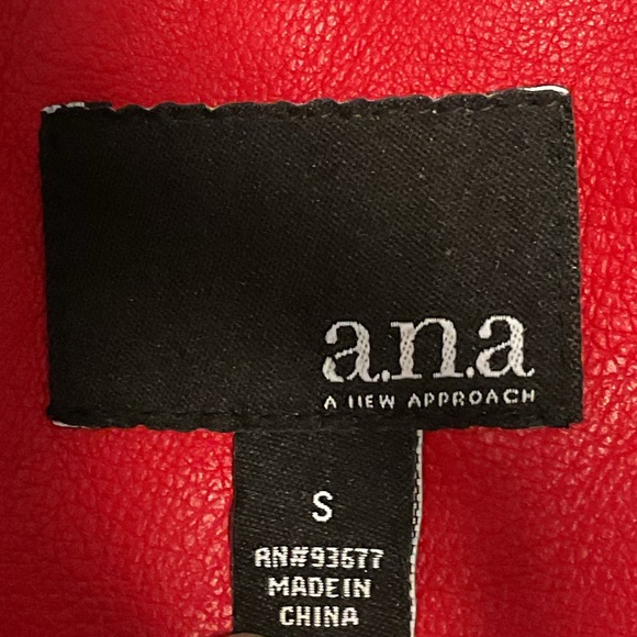 Red Faux Leather Jacket - Picture 4 of 4